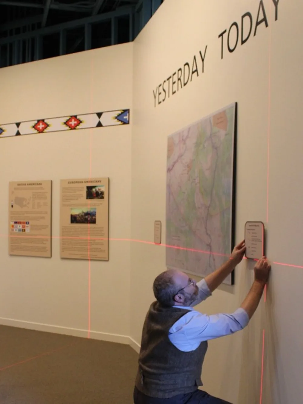 Oregon Trail Interpretive Center gallery installation